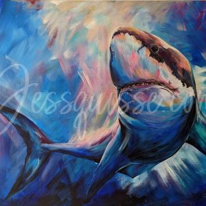Bruce : Tableaux acryliques d'animaux colorés de Jessquisse