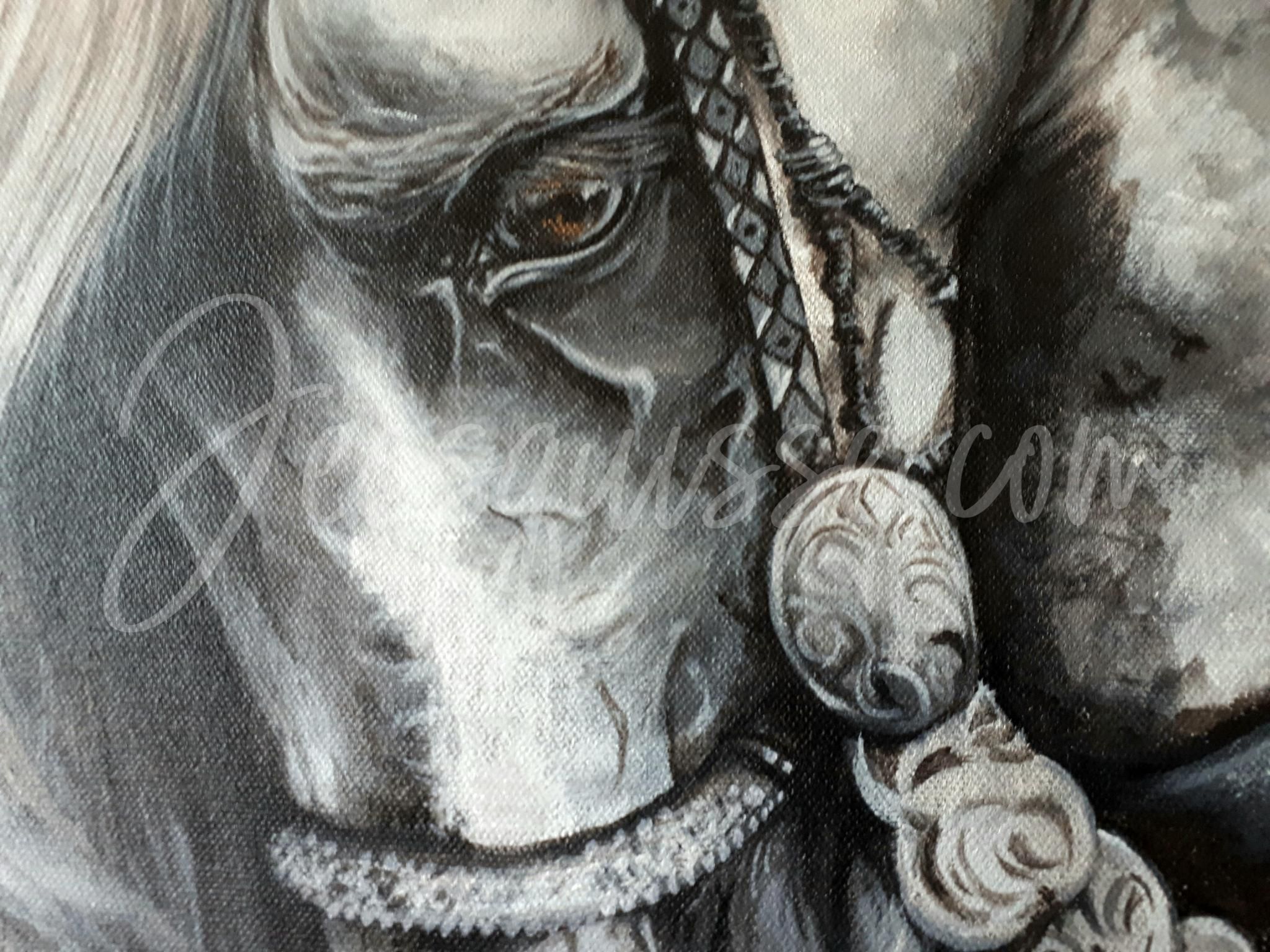 Bonnie – Peinture acrylique cheval 50×60 cm – Image 3