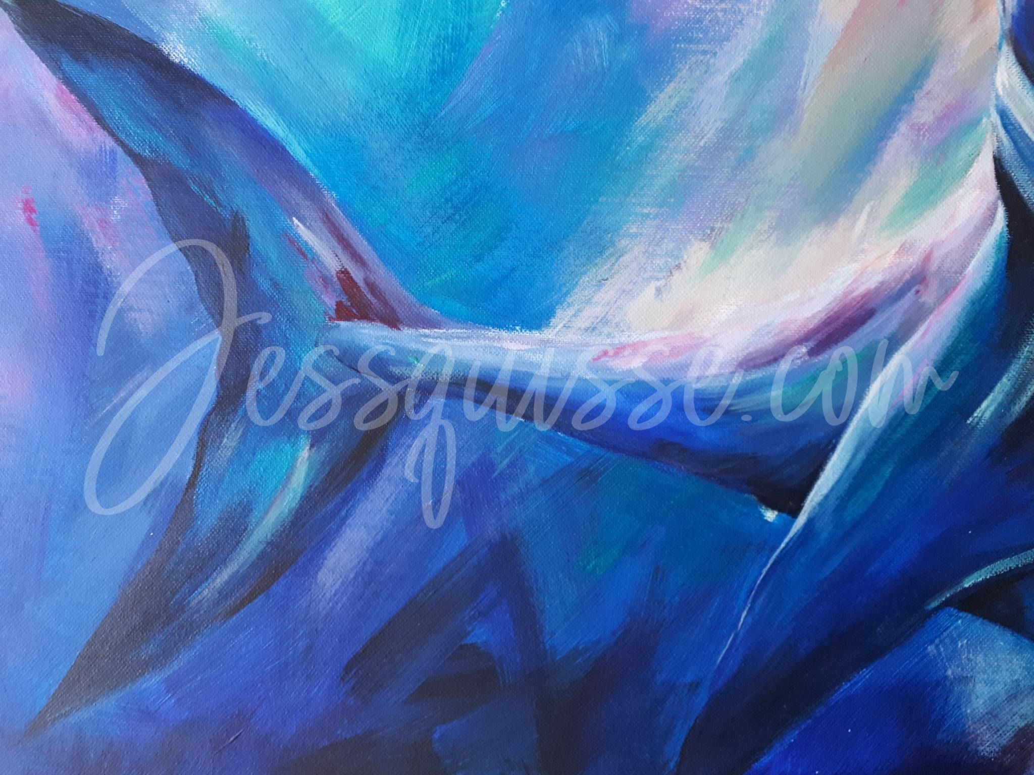 Bruce – Peinture acrylique requin 60×80 cm – Image 4