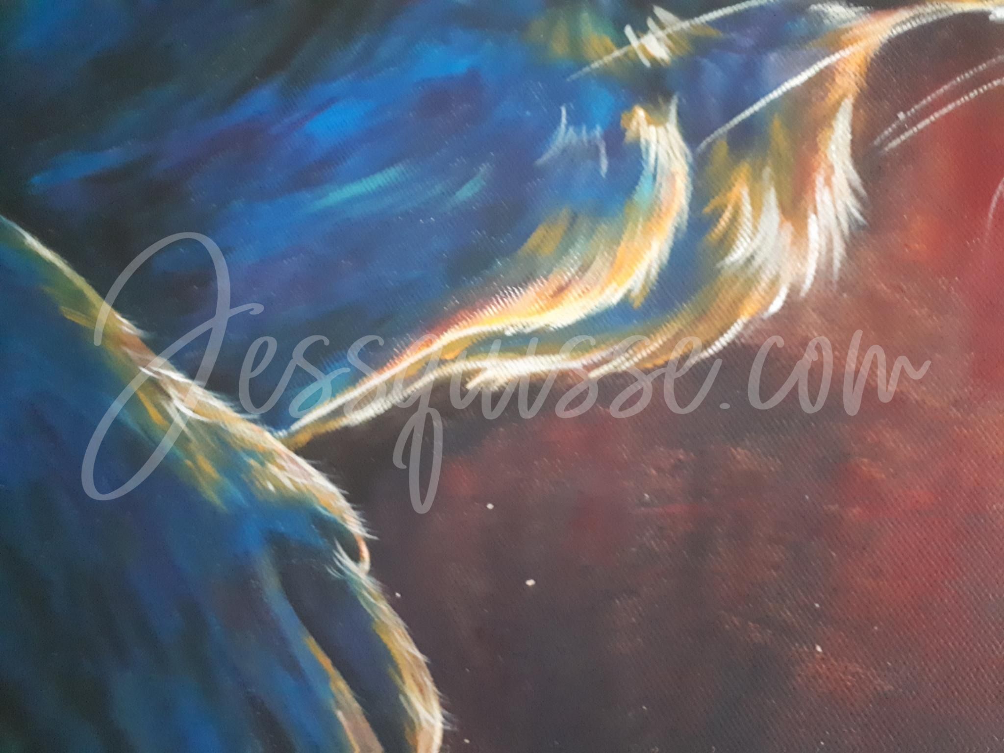 La Féline – Peinture acrylique panthère noire 50×100 cm – Image 6