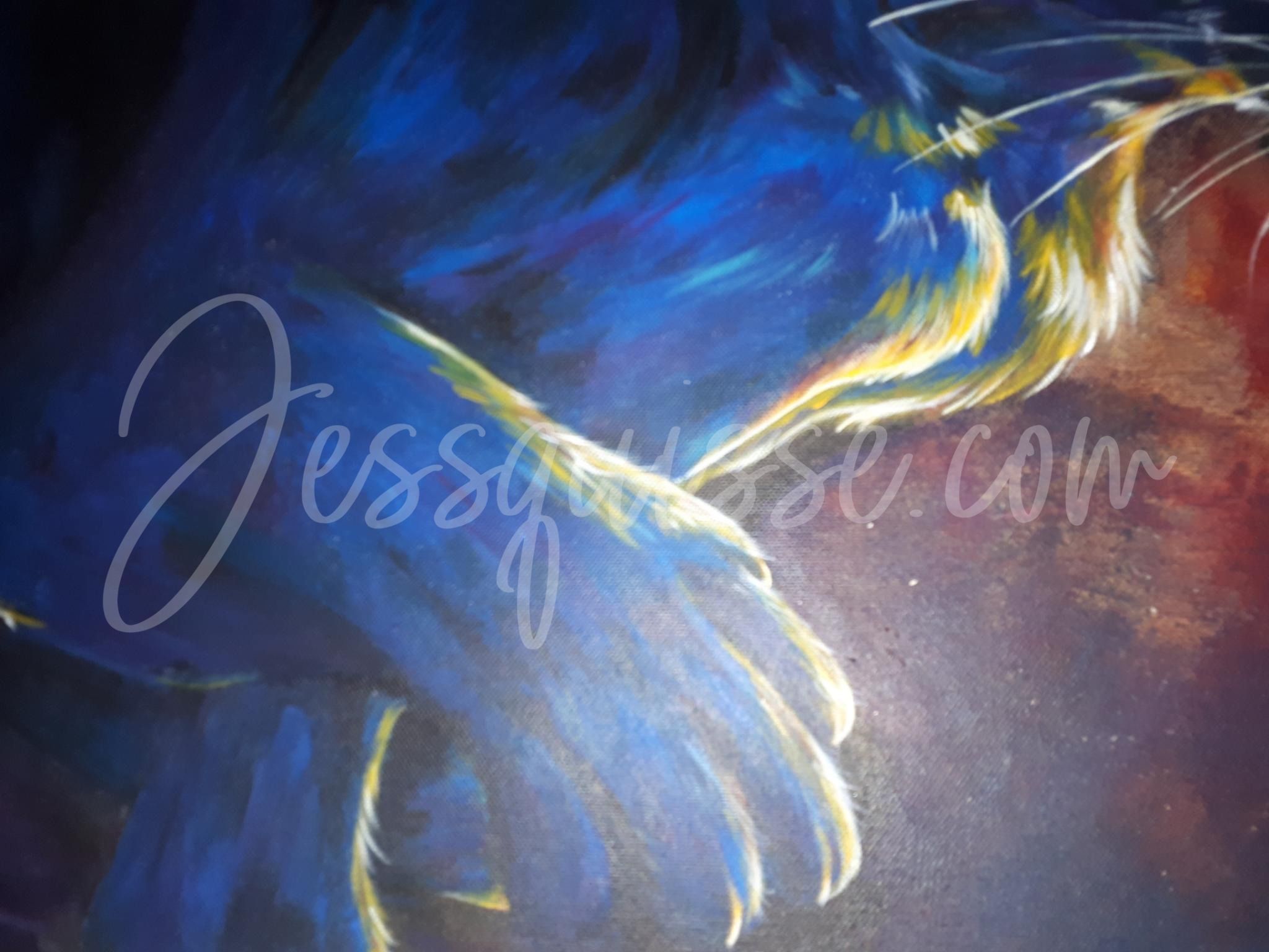 La Féline – Peinture acrylique panthère noire 50×100 cm – Image 5