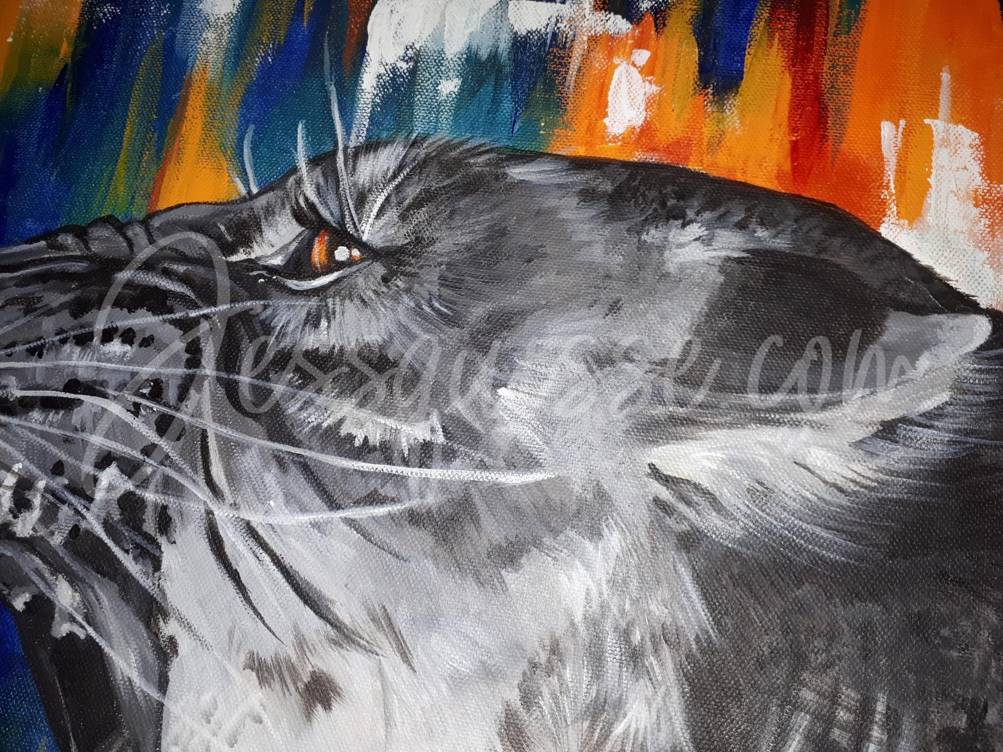 The Queen – Peinture acrylique lionne 50×70 cm – Image 4