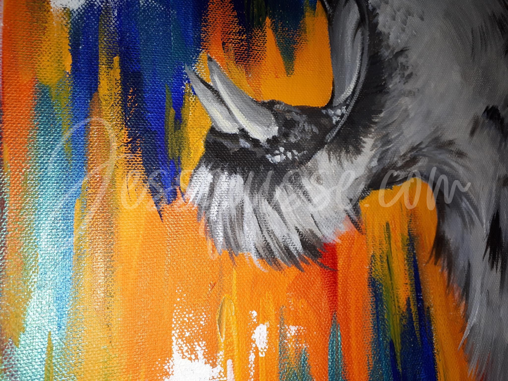 The Queen – Peinture acrylique lionne 50×70 cm – Image 3