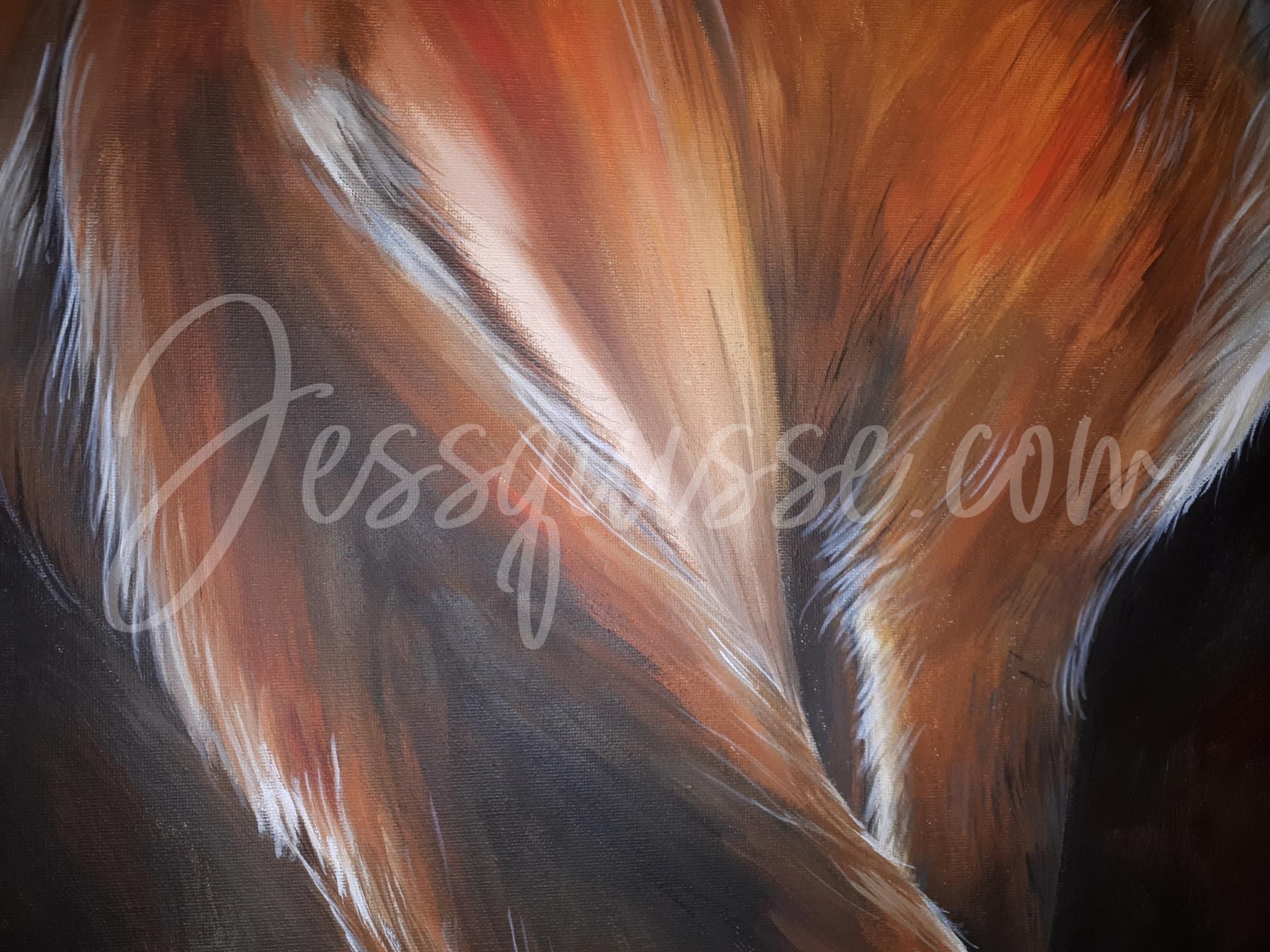 Le Rusé : Tableaux acryliques d'animaux colorés de Jessquisse