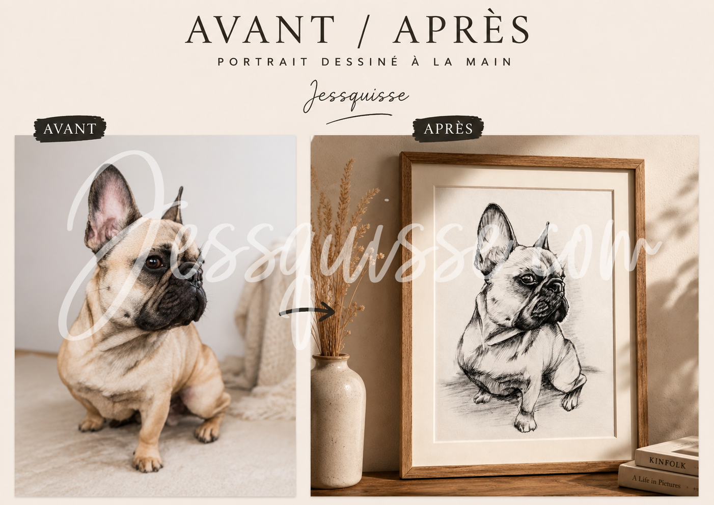 De la photo au dessin : chien au stylo