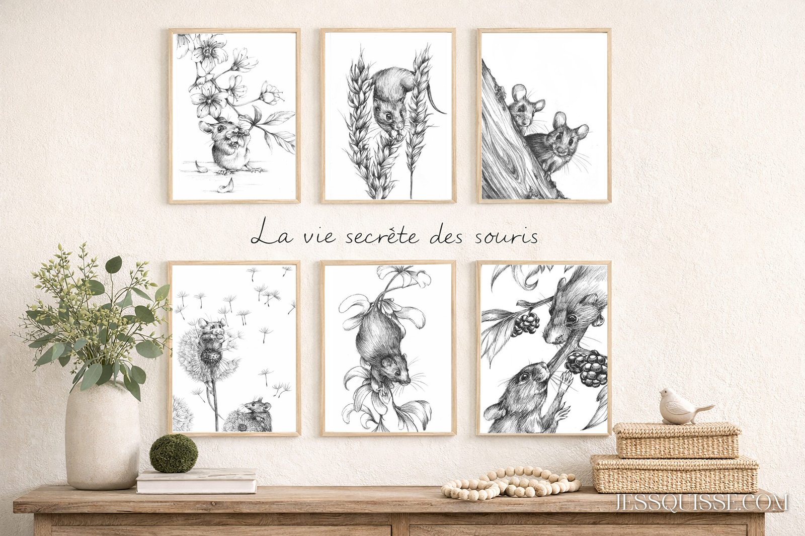Collection souris: tirages d'art animalier Jessquisse