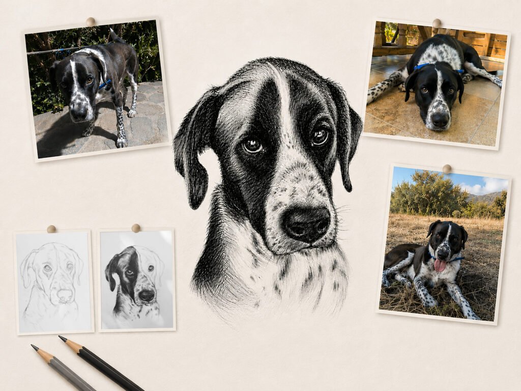 Choupi : de la photo au portrait au stylo