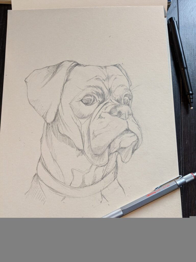Esquisse préparatoire, portrait de Jack